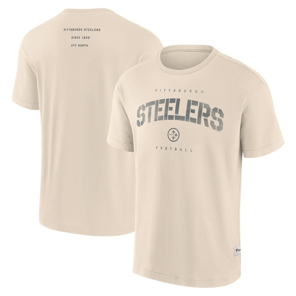 Pittsburgh Steelers Elements Weathered Tonal Future Ground T-Shirt Cream - Fanatics