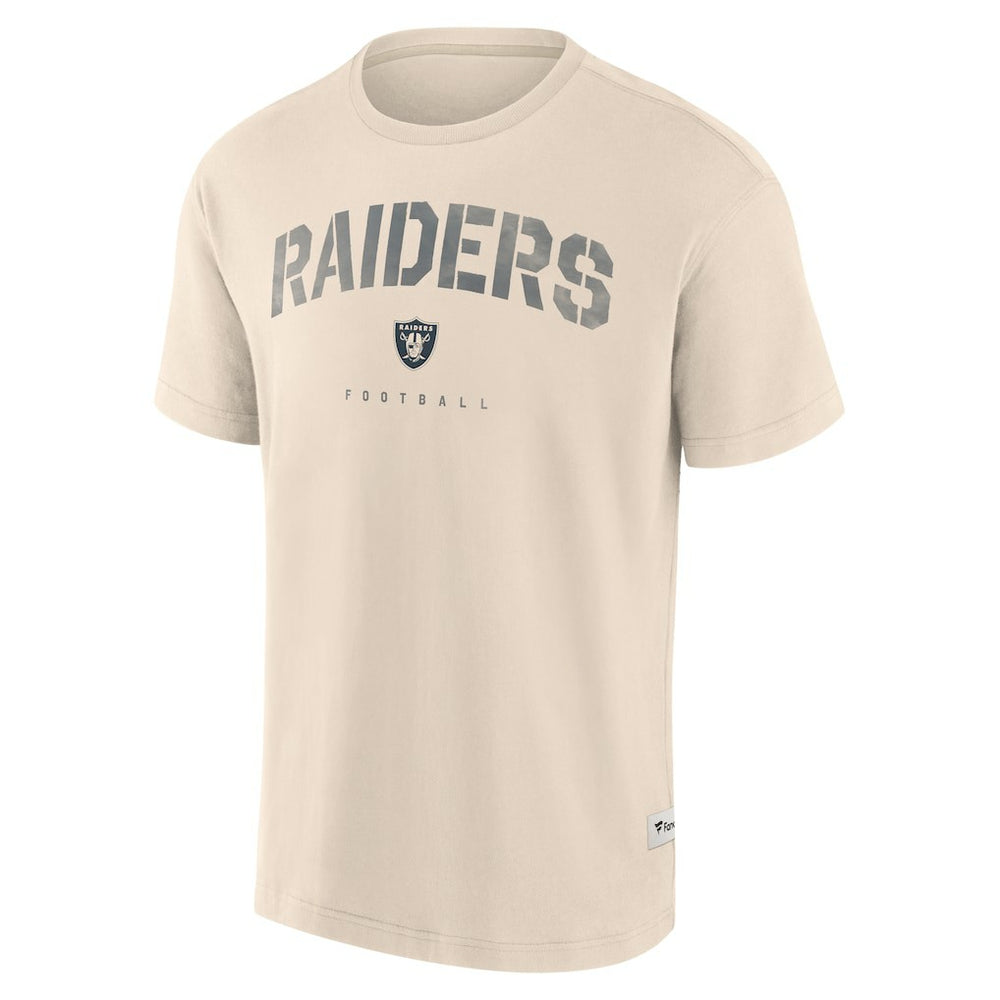 Las Vegas Raiders Elements Weathered Tonal Future Ground T-Shirt Cream - Fanatics