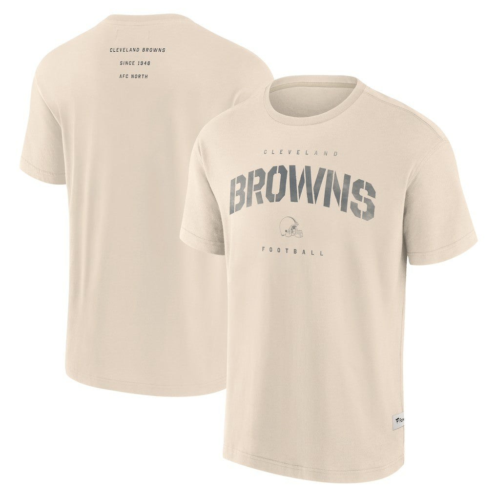 Cleveland Browns Elements Weathered Tonal Future Ground T-Shirt Cream - Fanatics