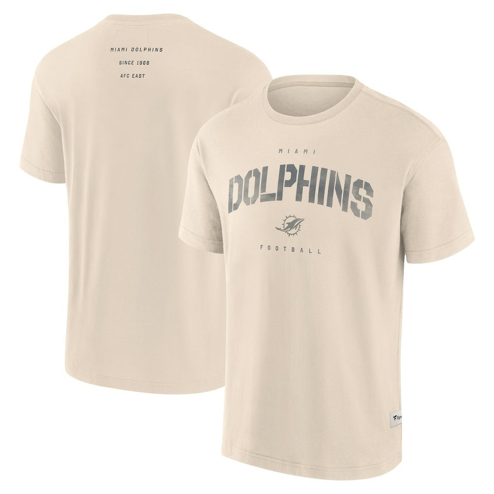 Miami Dolphins Elements Weathered Tonal Future Ground T-Shirt Cream - Fanatics