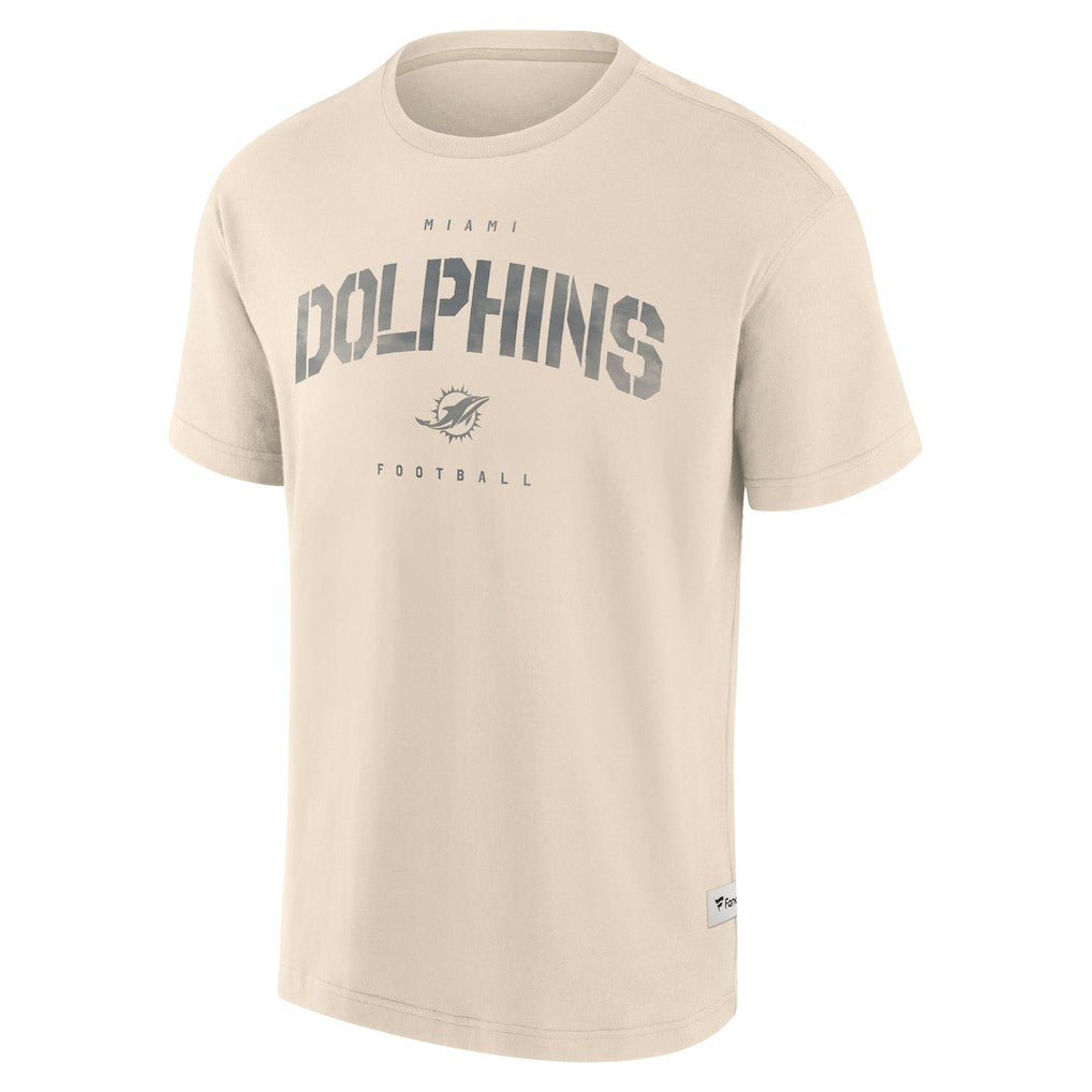 Miami Dolphins Elements Weathered Tonal Future Ground T-Shirt Cream - Fanatics