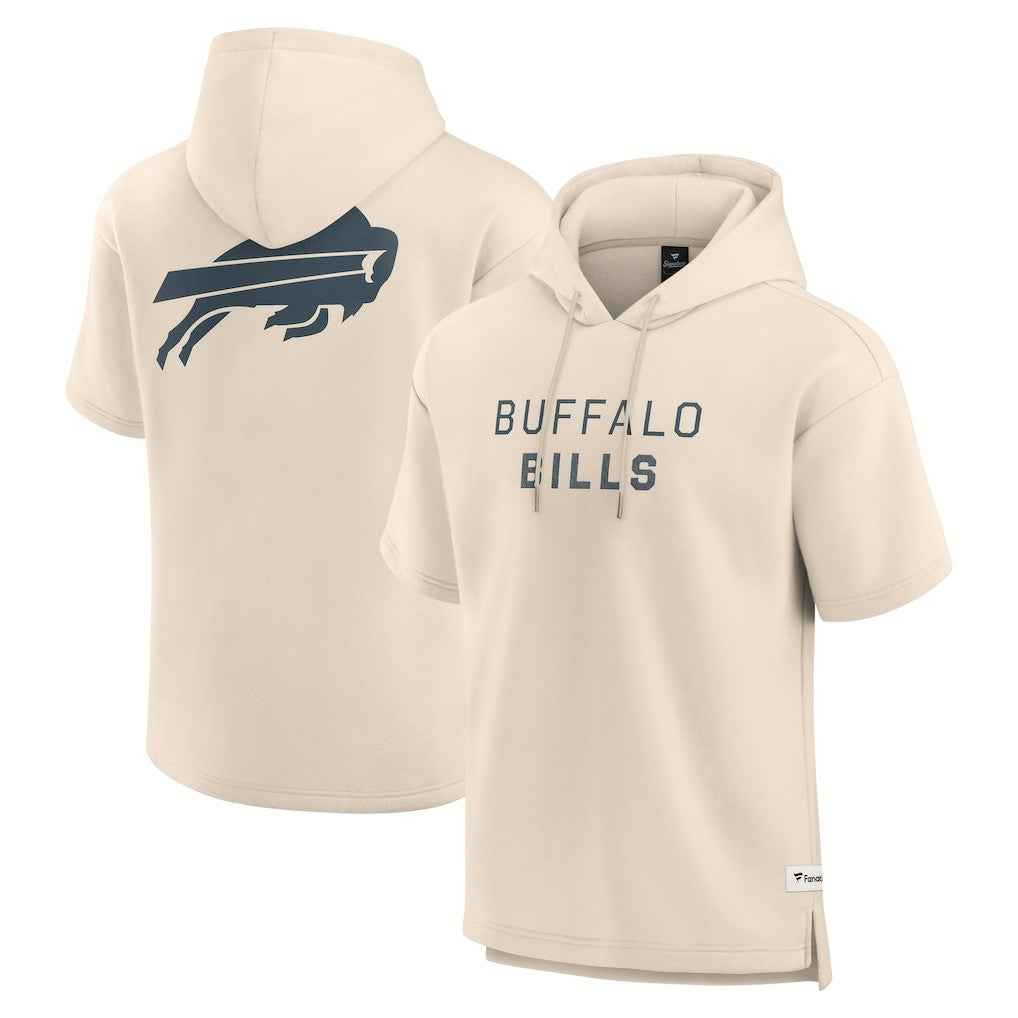 Buffalo Bills Elements Future Ground Lettering Short Sleeve Pullover Hoodie Cream - Fanatics