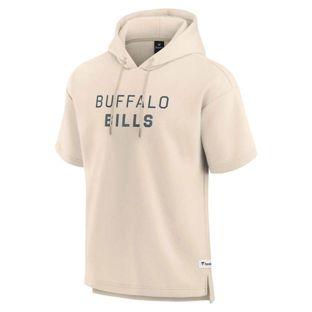 Buffalo Bills Elements Future Ground Lettering Short Sleeve Pullover Hoodie Cream - Fanatics
