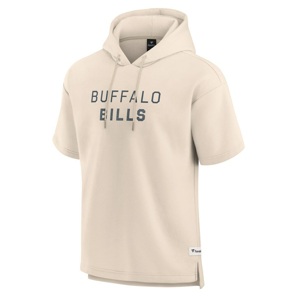 Buffalo Bills Elements Future Ground Lettering Short Sleeve Pullover Hoodie Cream - Fanatics