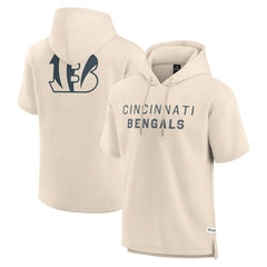 Cincinnati Bengals Elements Future Ground Lettering Short Sleeve Pullover Hoodie Cream - Fanatics