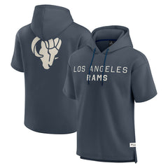 Los Angeles Rams Elements Future Ground Lettering Short Sleeve Pullover Hoodie Navy - Fanatics