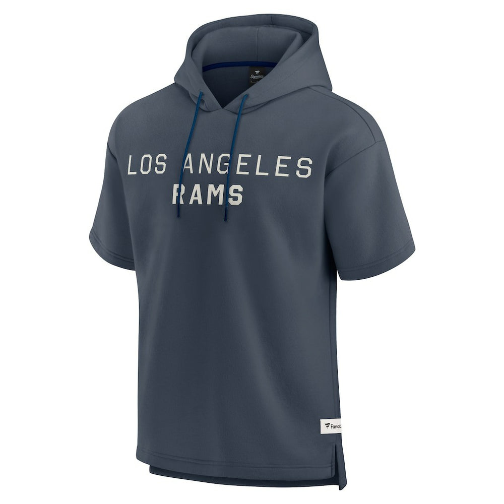 Los Angeles Rams Elements Future Ground Lettering Short Sleeve Pullover Hoodie Navy - Fanatics