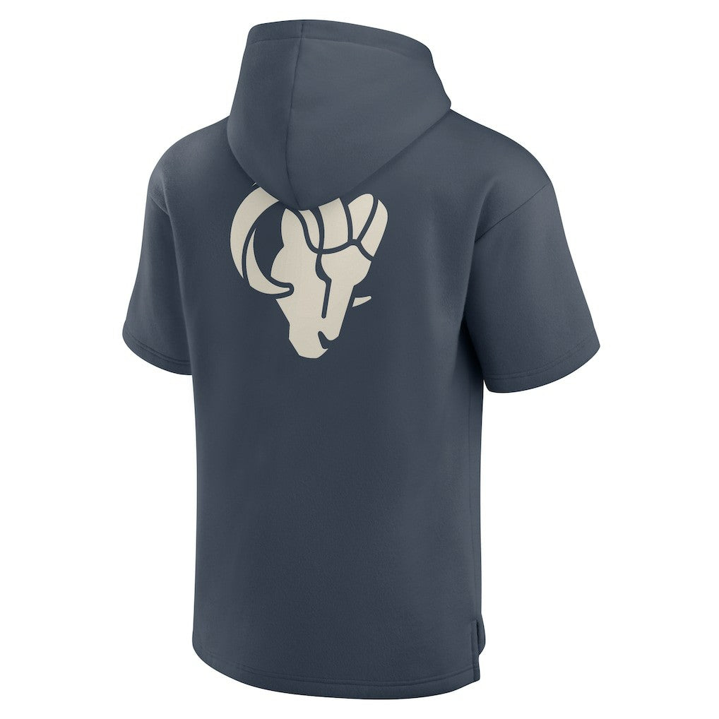 Los Angeles Rams Elements Future Ground Lettering Short Sleeve Pullover Hoodie Navy - Fanatics