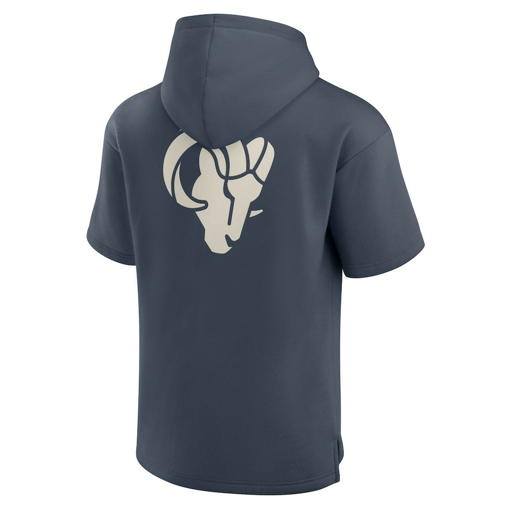 Los Angeles Rams Elements Future Ground Lettering Short Sleeve Pullover Hoodie Navy - Fanatics