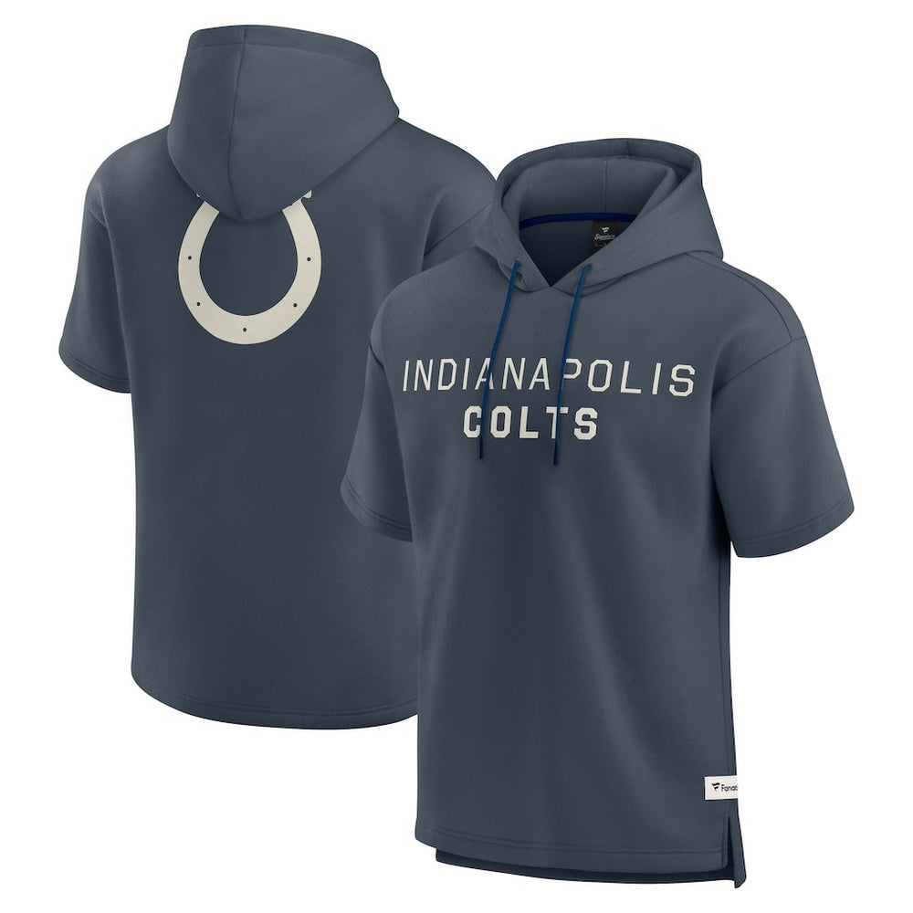 Indianapolis Colts Elements Future Ground Lettering Short Sleeve Pullover Hoodie Navy - Fanatics