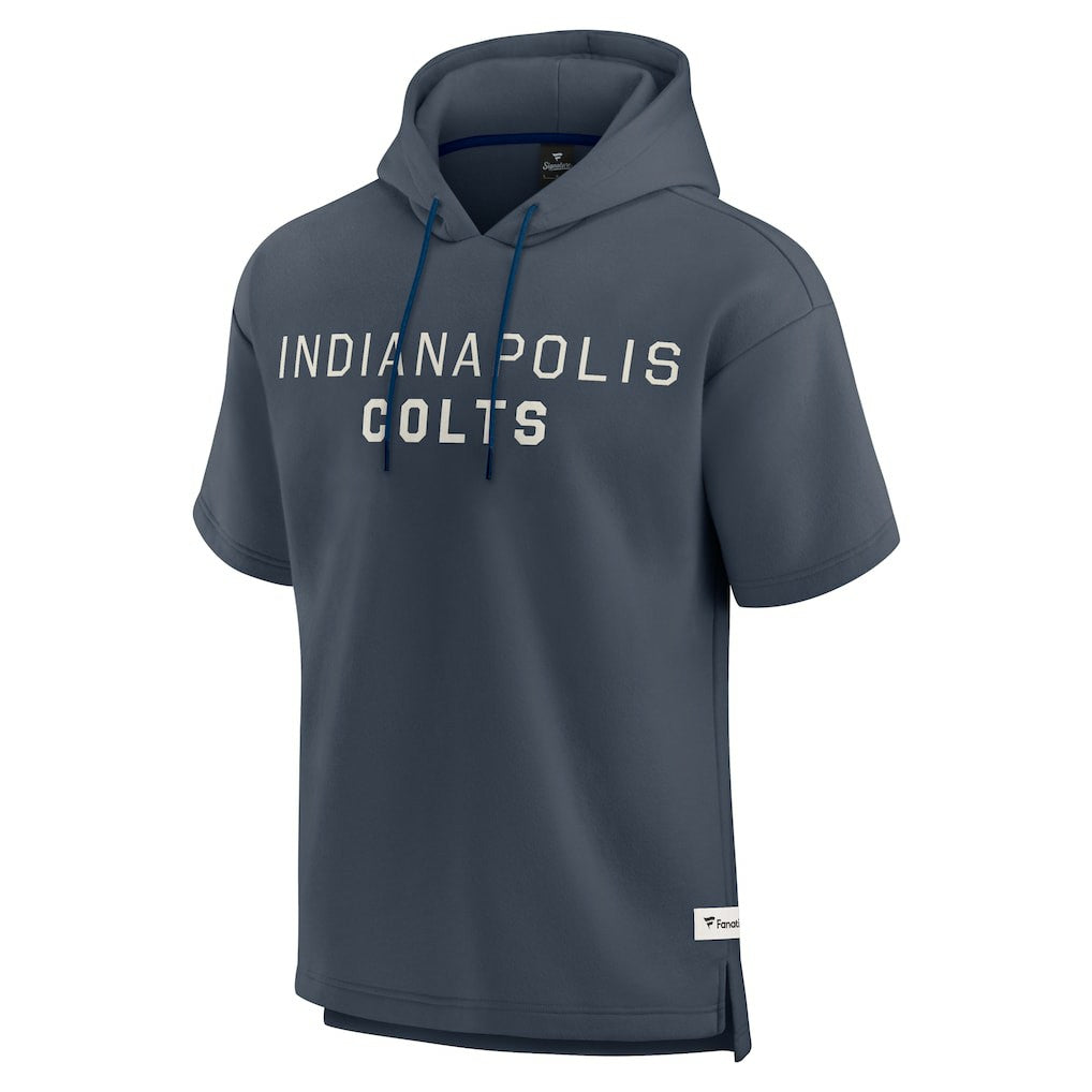 Indianapolis Colts Elements Future Ground Lettering Short Sleeve Pullover Hoodie Navy - Fanatics