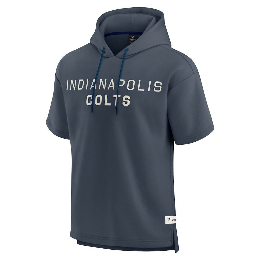 Indianapolis Colts Elements Future Ground Lettering Short Sleeve Pullover Hoodie Navy - Fanatics