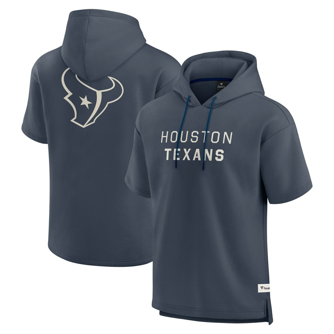 Houston Texans Elements Future Ground Lettering Short Sleeve Pullover Hoodie Navy - Fanatics