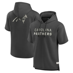 Carolina Panthers Elements Future Ground Lettering Short Sleeve Pullover Hoodie Charcoal - Fanatics
