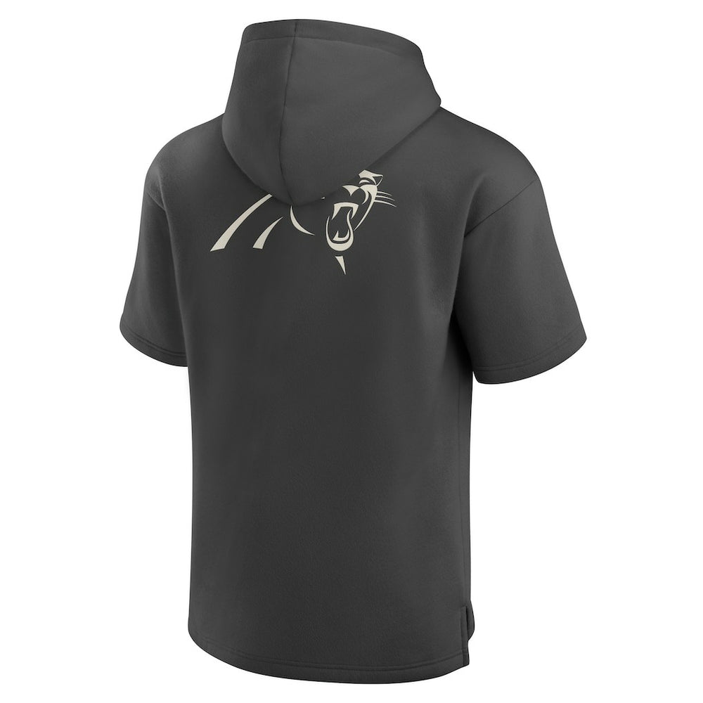 Carolina Panthers Elements Future Ground Lettering Short Sleeve Pullover Hoodie Charcoal - Fanatics