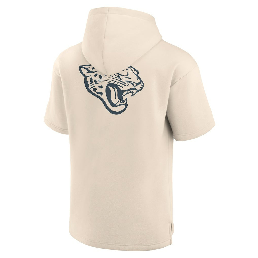 Jacksonville Jaguars Elements Future Ground Lettering Short Sleeve Pullover Hoodie Cream - Fanatics