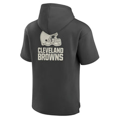 Cleveland Browns Elements Future Ground Lettering Short Sleeve Pullover Hoodie Charcoal - Fanatics