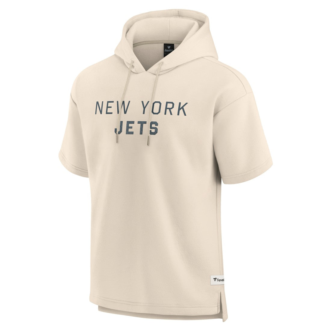 New York Jets Elements Future Ground Lettering Short Sleeve Pullover Hoodie Cream - Fanatics