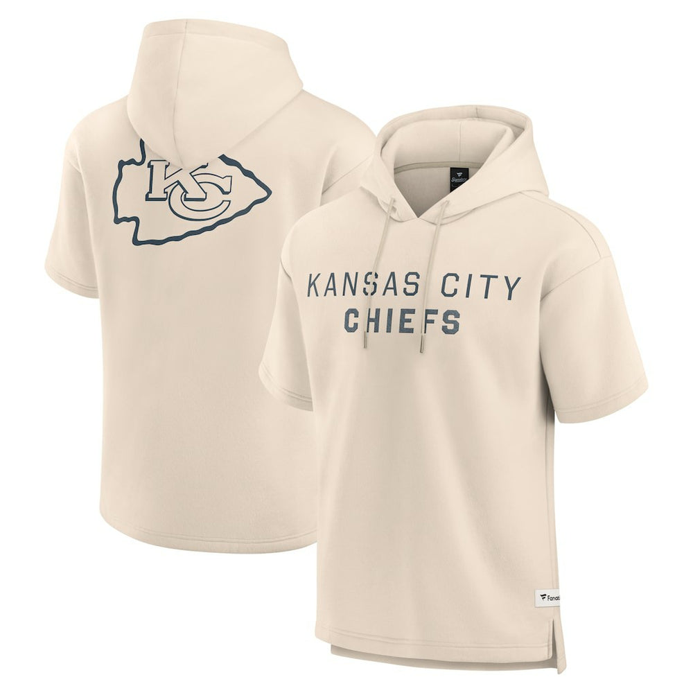 Kansas City Chiefs Elements Future Ground Lettering Short Sleeve Pullover Hoodie Cream - Fanatics
