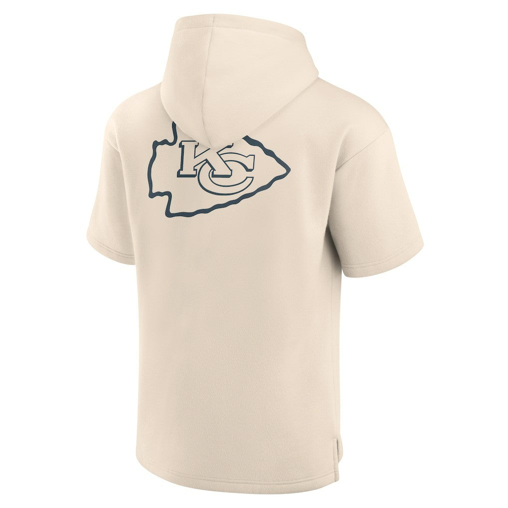 Kansas City Chiefs Elements Future Ground Lettering Short Sleeve Pullover Hoodie Cream - Fanatics