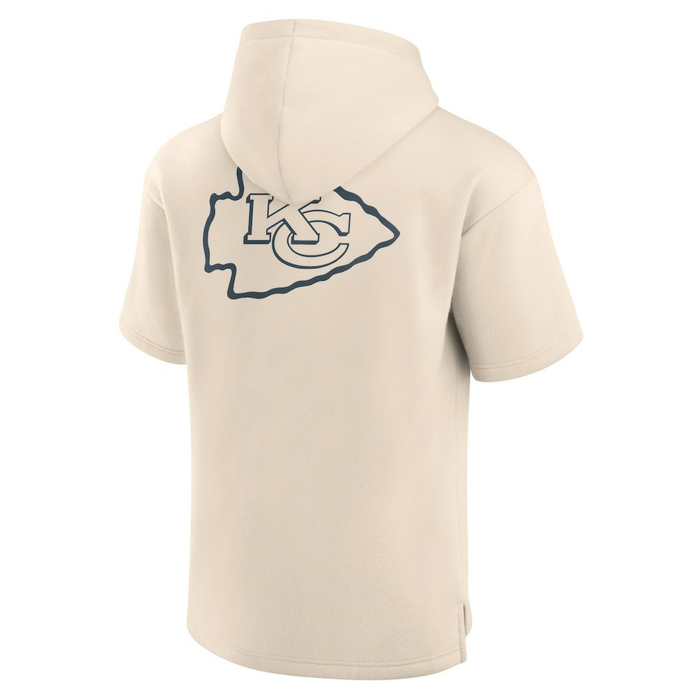 Kansas City Chiefs Elements Future Ground Lettering Short Sleeve Pullover Hoodie Cream - Fanatics