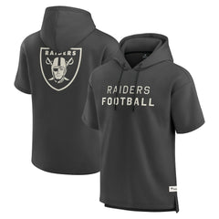Las Vegas Raiders Elements Future Ground Lettering Short Sleeve Pullover Hoodie Charcoal - Fanatics