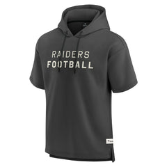 Las Vegas Raiders Elements Future Ground Lettering Short Sleeve Pullover Hoodie Charcoal - Fanatics