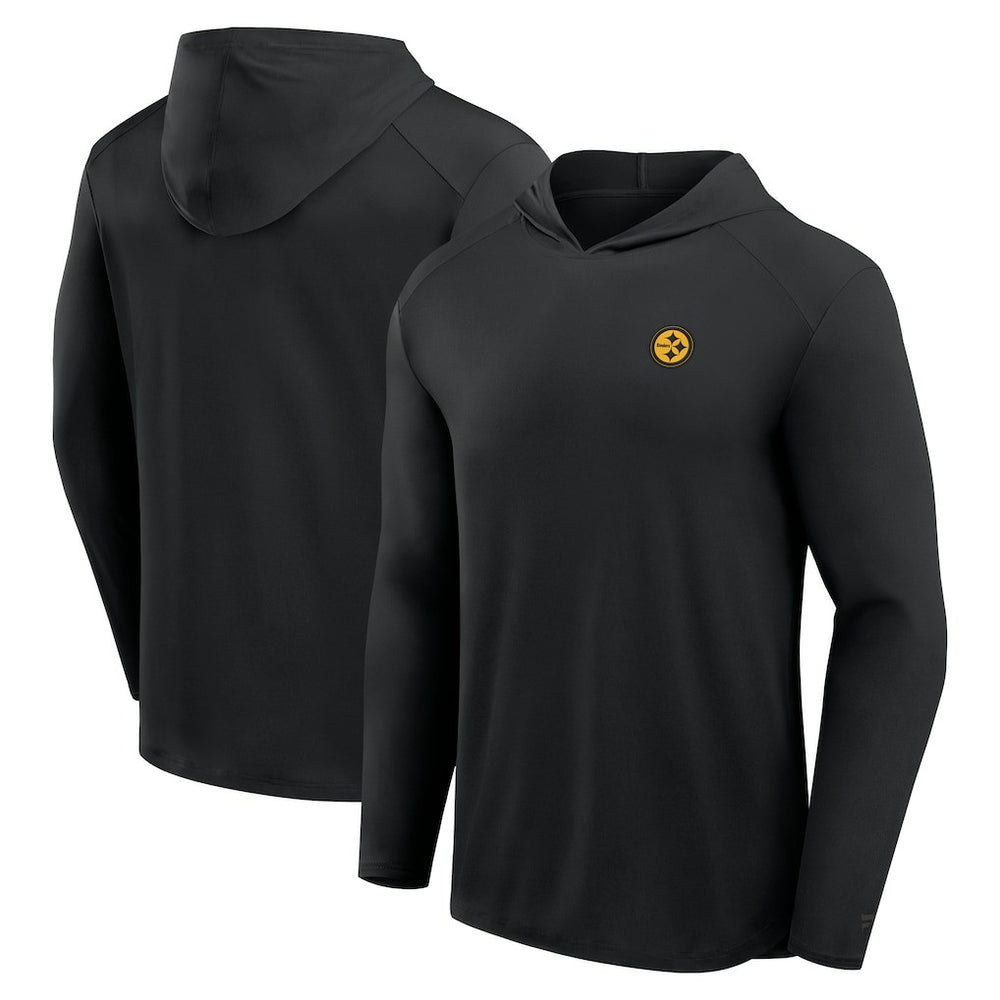 Pittsburgh Steelers Front Office Power Mono Long Sleeve Hoodie T-Shirt Black - Fanatics