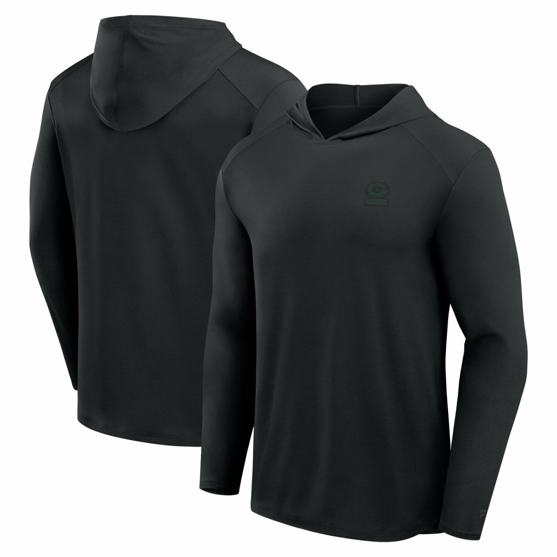 Green Bay Packers Front Office Power Mono Long Sleeve Hoodie T-Shirt Black - Fanatics