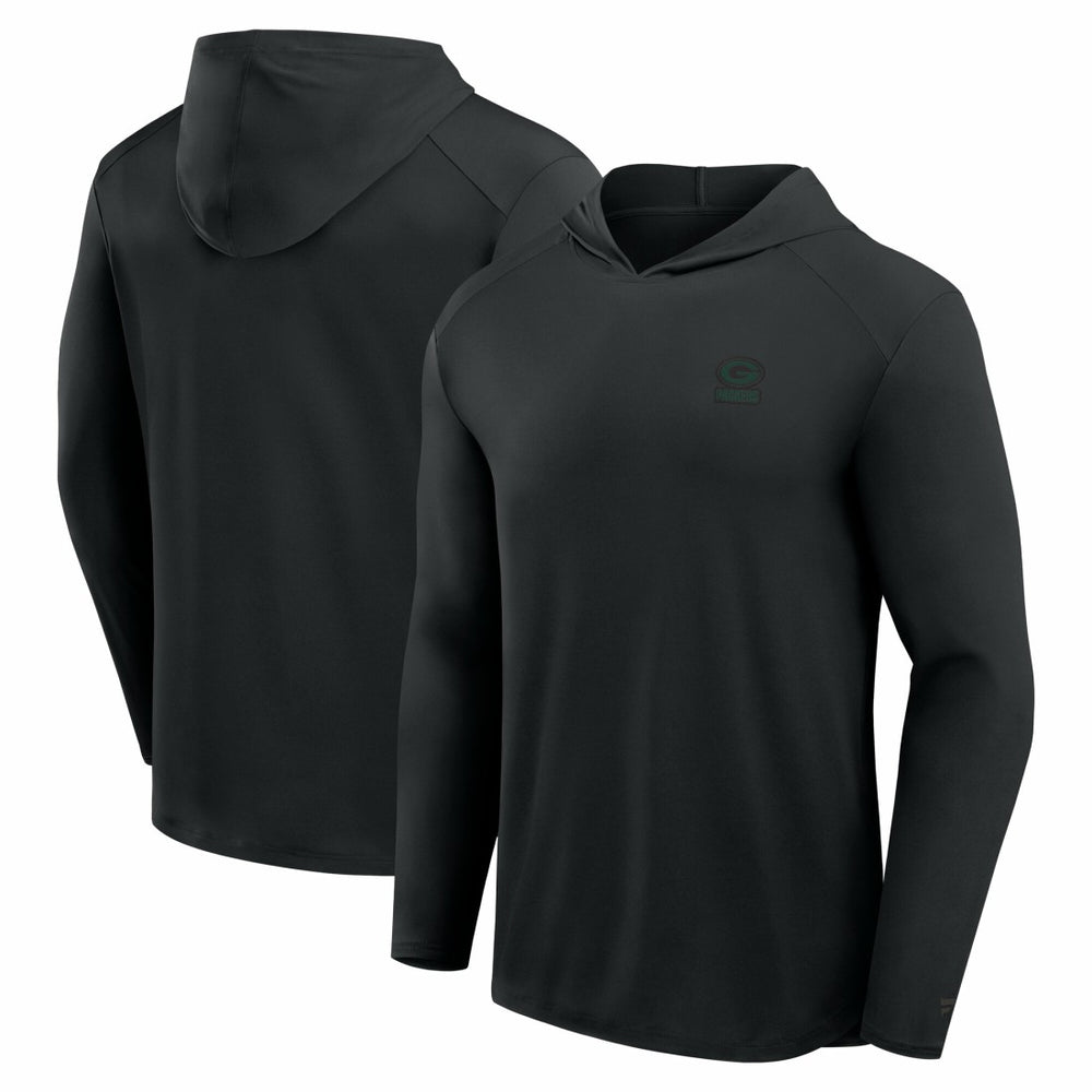 Green Bay Packers Front Office Power Mono Long Sleeve Hoodie T-Shirt Black - Fanatics