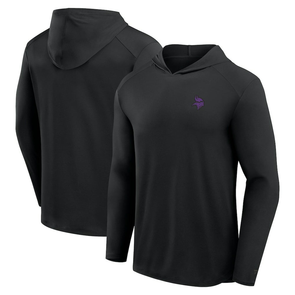 Minnesota Vikings Front Office Power Mono Long Sleeve Hoodie T-Shirt Black - Fanatics