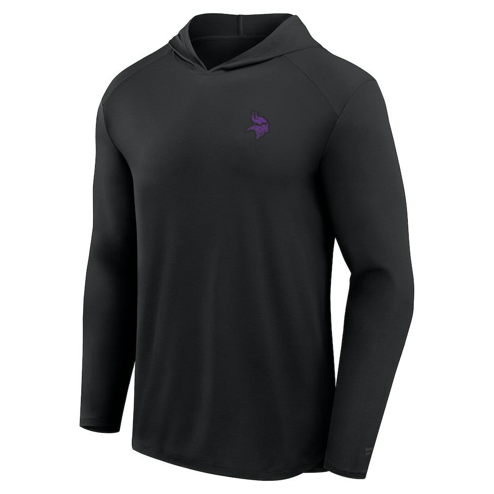 Minnesota Vikings Front Office Power Mono Long Sleeve Hoodie T-Shirt Black - Fanatics
