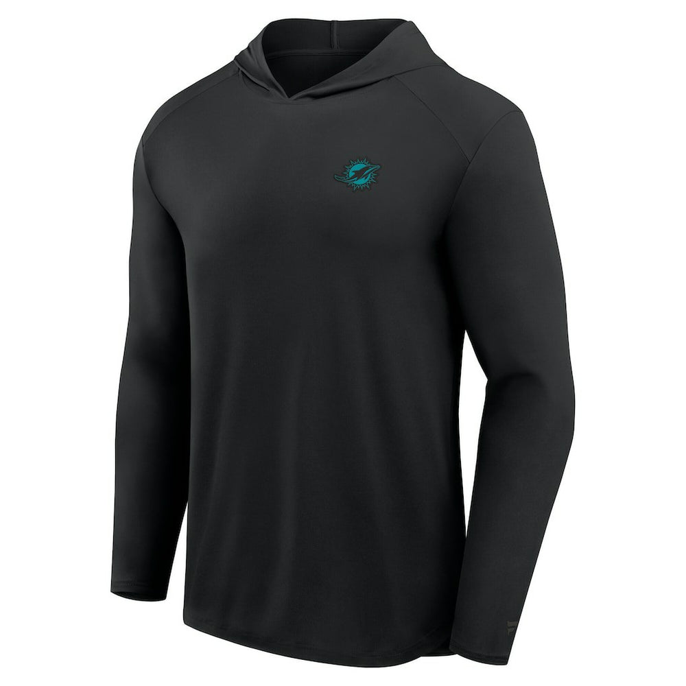 Miami Dolphins Front Office Power Mono Long Sleeve Hoodie T-Shirt Black - Fanatics