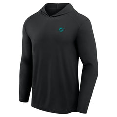 Miami Dolphins Front Office Power Mono Long Sleeve Hoodie T-Shirt Black - Fanatics