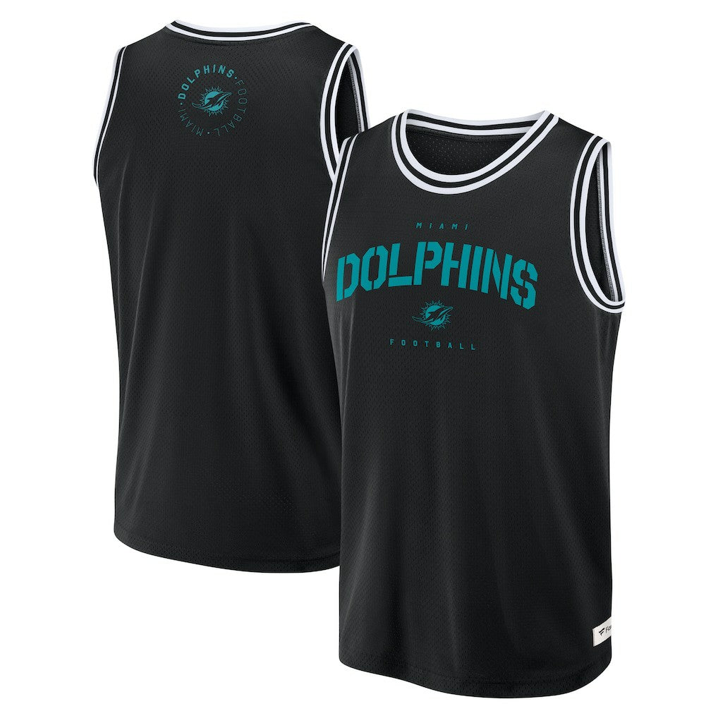Miami Dolphins Elements Future Ground Jersey Tank Top Black - Fanatics