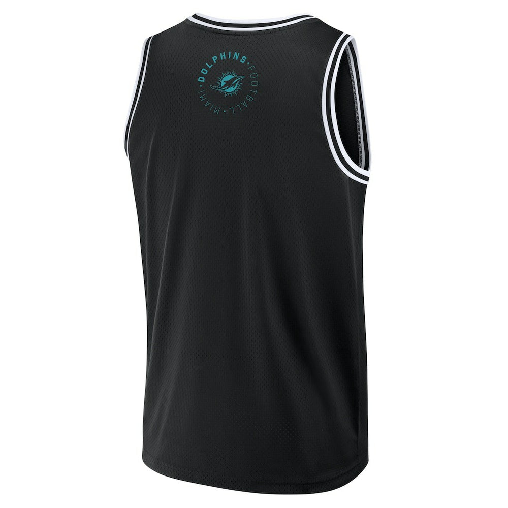 Miami Dolphins Elements Future Ground Jersey Tank Top Black - Fanatics