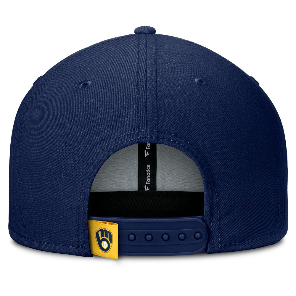 Milwaukee Brewers Fanatics Clubhouse Splitter Snapback Hat Clearance