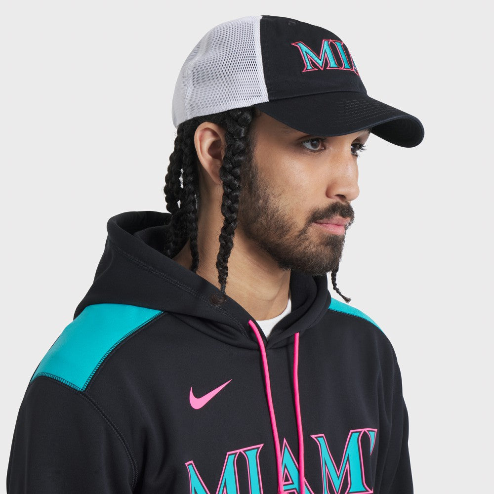 Miami Marlins Nike Unisex 2025 City Connect Trucker Adjustable Hat Near Me