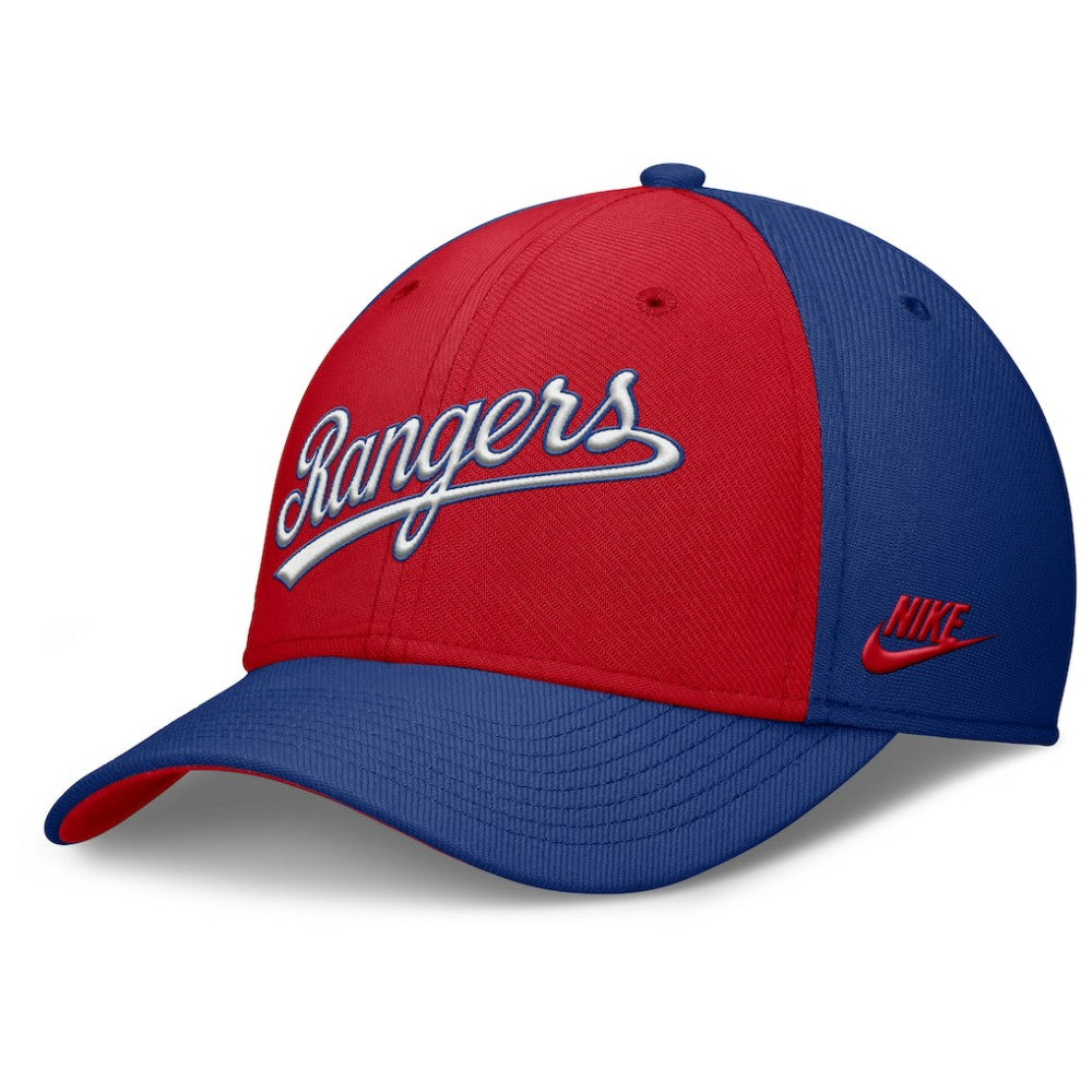 Texas Rangers Nike Rise Swoosh Performance Flex Hat discount