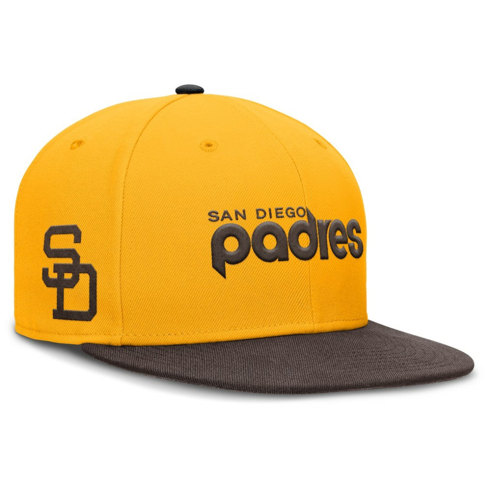 San Diego Padres Nike Cooperstown Two-Tone Dri-FIT Round Bill True Fitted Hat On Sale