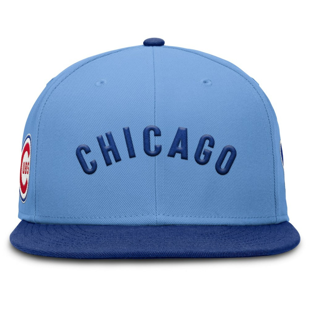 Chicago Cubs Nike Cooperstown Two-Tone Dri-FIT Round Bill True Fitted Hat discount