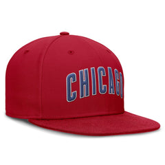 Chicago Cubs Nike Wordmark Dri-FIT Round Bill True Fitted Hat Lifestyle