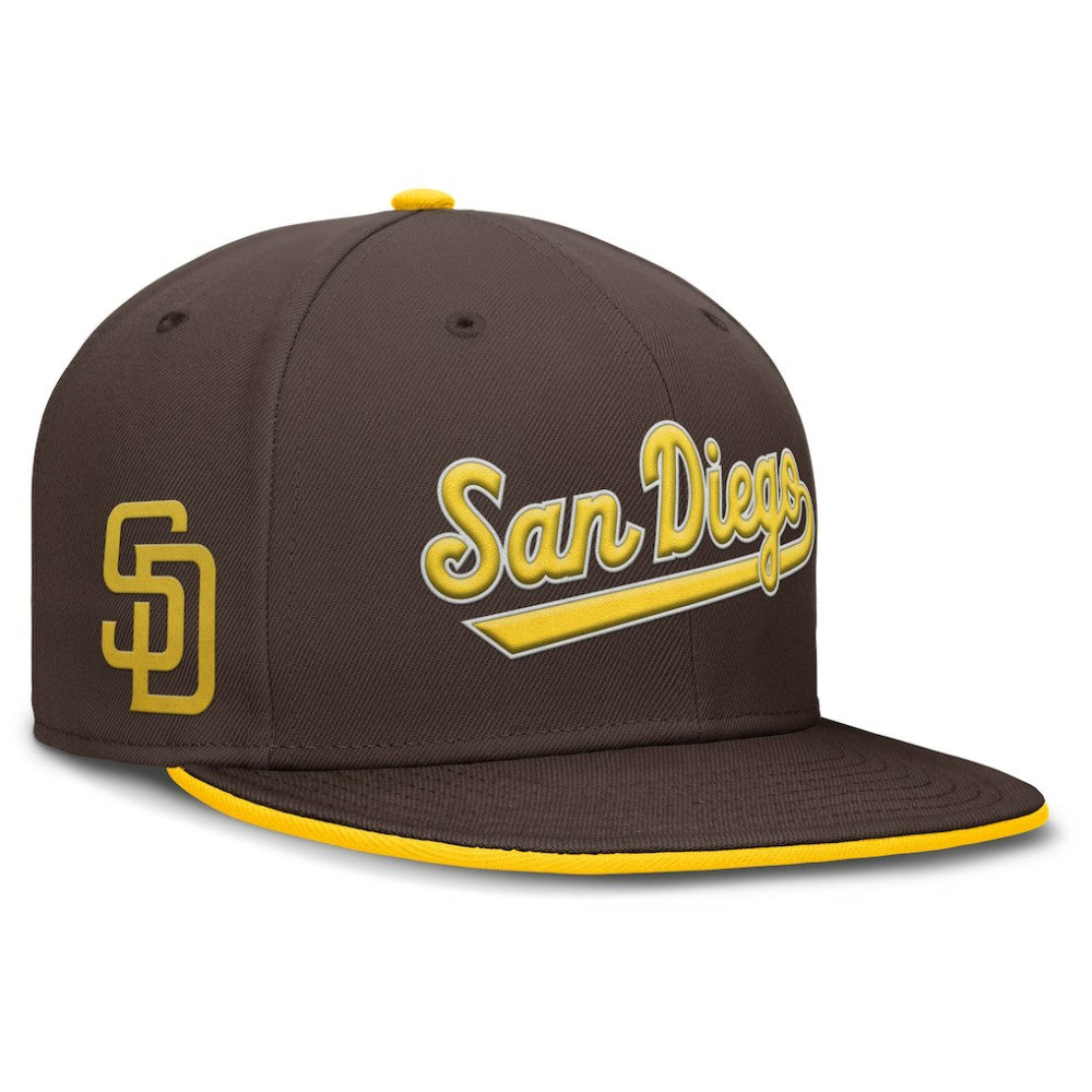 San Diego Padres Nike Primetime Dri-FIT Round Bill True Fitted Hat for sale