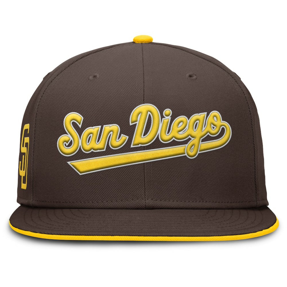 San Diego Padres Nike Primetime Dri-FIT Round Bill True Fitted Hat for sale