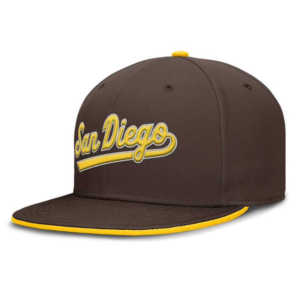 San Diego Padres Nike Primetime Dri-FIT Round Bill True Fitted Hat for sale