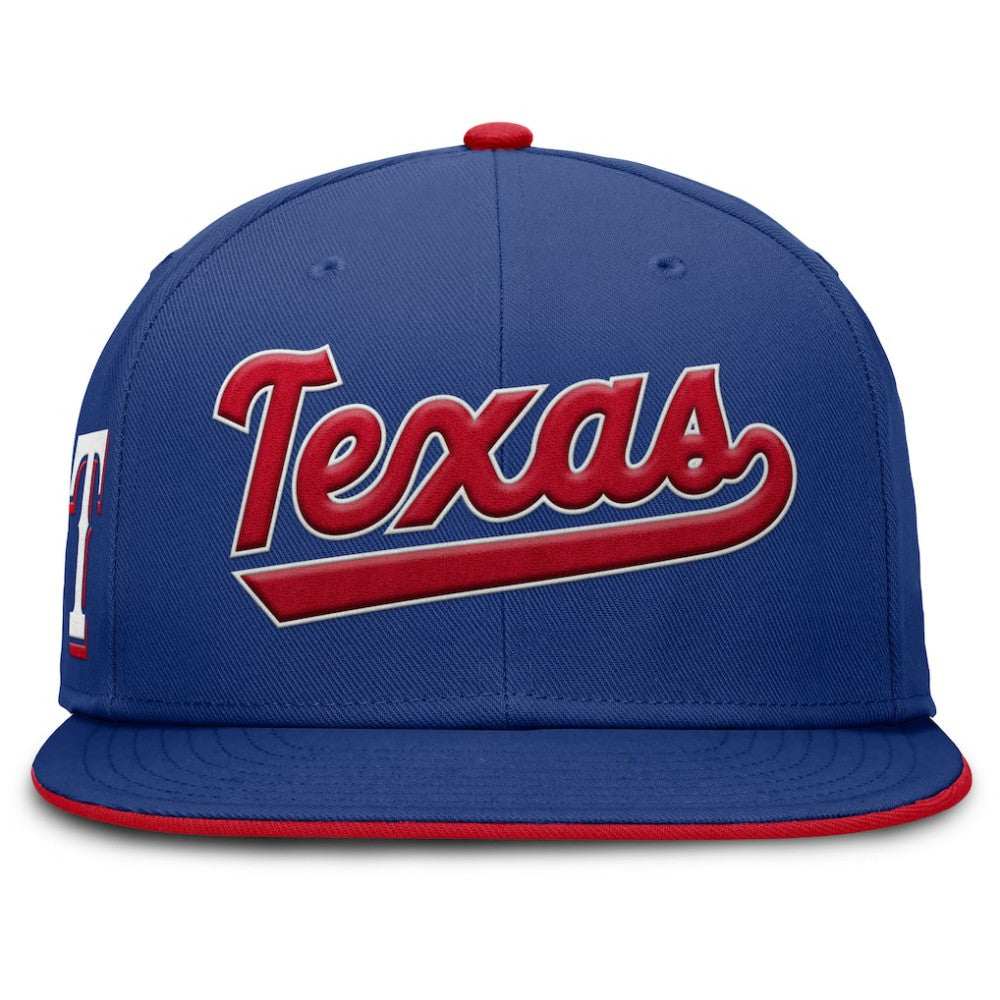Texas Rangers Nike Primetime Dri-FIT Round Bill True Fitted Hat Clearance
