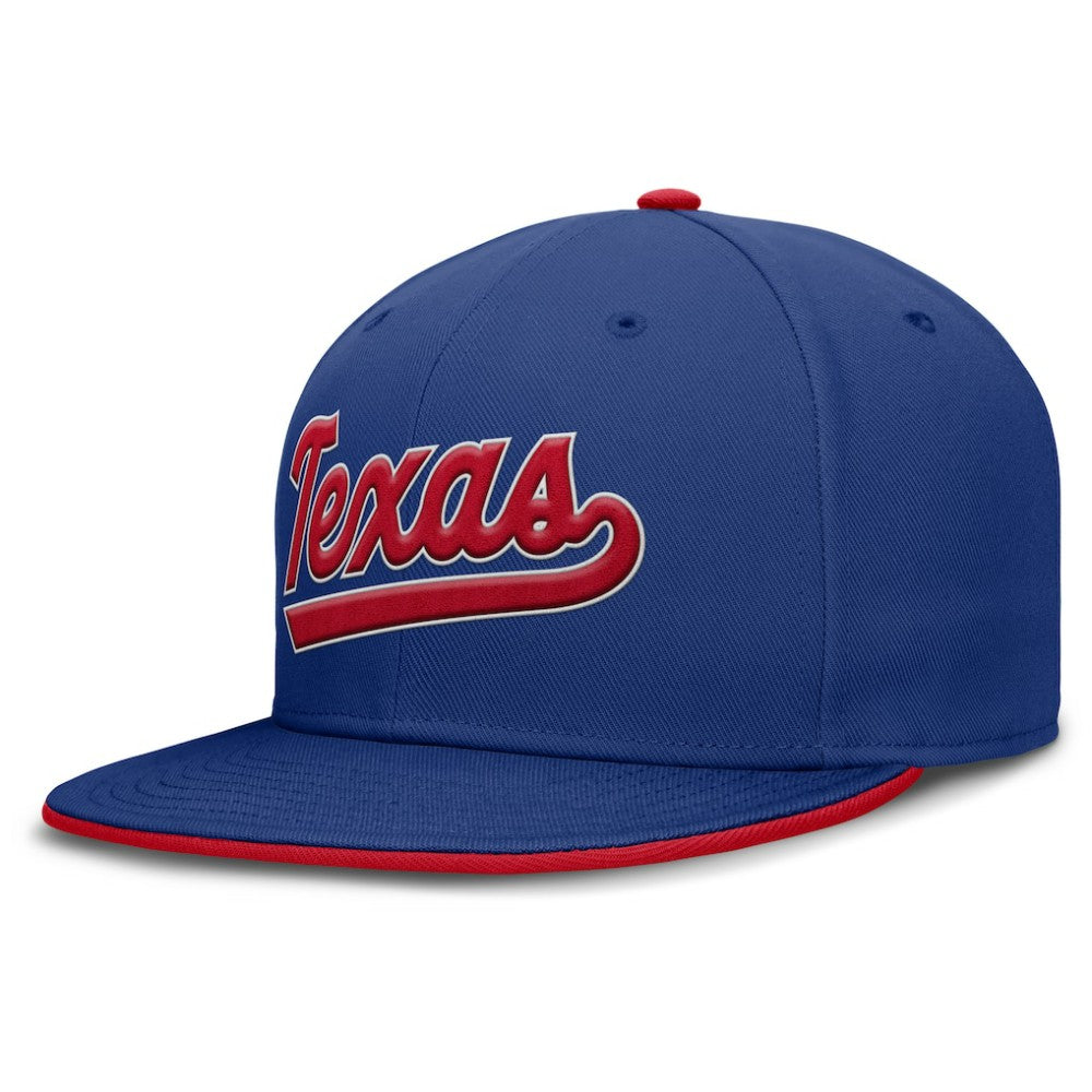 Texas Rangers Nike Primetime Dri-FIT Round Bill True Fitted Hat Clearance