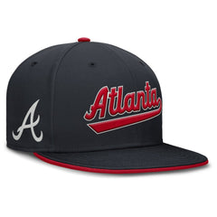 Atlanta Braves Nike Primetime Dri-FIT Round Bill True Fitted Hat Clearance