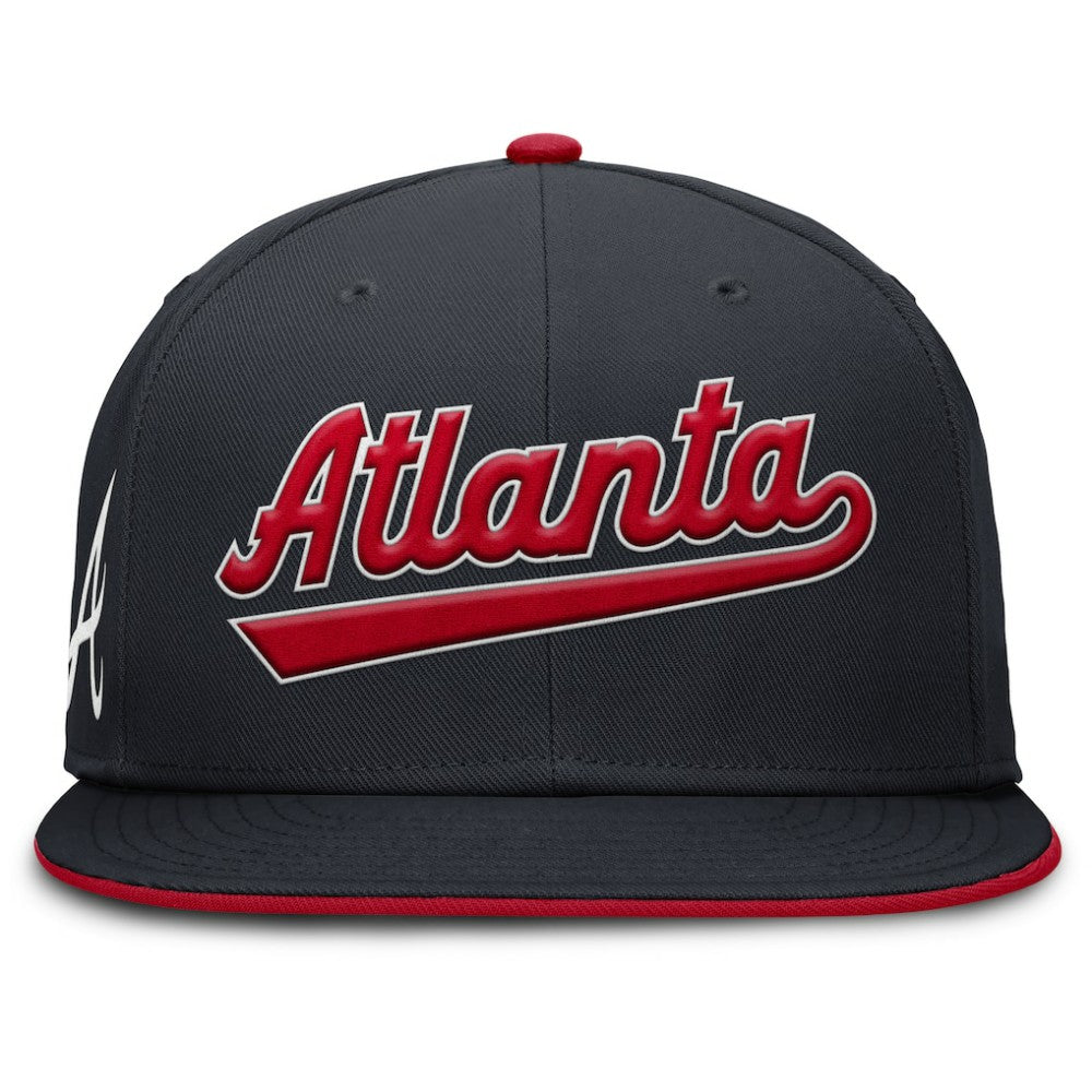 Atlanta Braves Nike Primetime Dri-FIT Round Bill True Fitted Hat Clearance