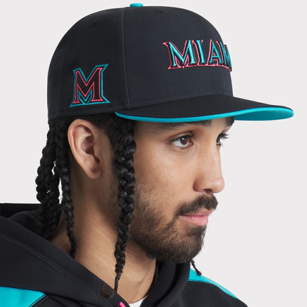 Miami Marlins Nike 2025 City Connect Performance Fitted Hat Clearance